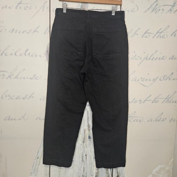 Everlane Jeans Straight Leg Crop Size 10 Black - Picture 3 of 9